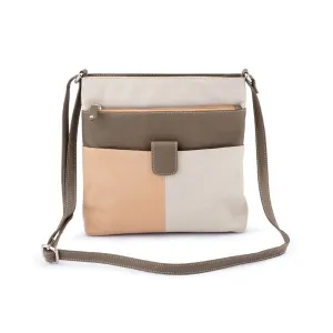 Franco Bonini - 1300 Large Front Tab Multi Pocket Side Bag- Bone Multi Instant Deal Today Exclusive Savings Event