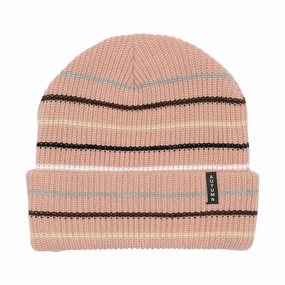 Limited Time Discount Autumn Multi Stripe Beanie - Dusty Pink