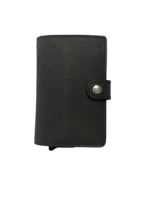 Shop Save Today Oran - Dl-02 Leather Spring Load 8 Card Wallet - Black
