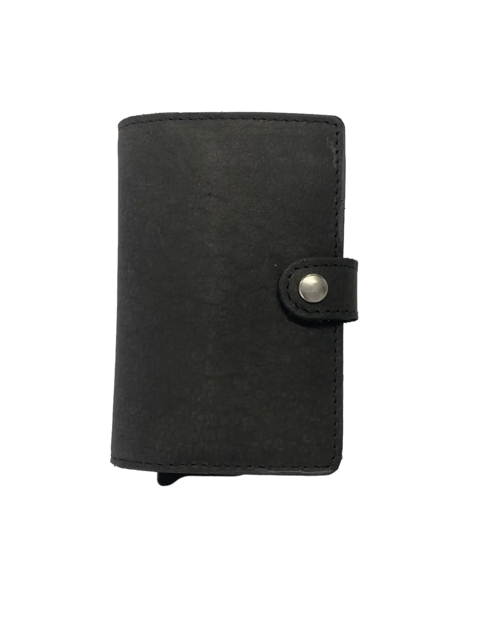 Shop Save Today Oran - Dl-02 Leather Spring Load 8 Card Wallet - Black