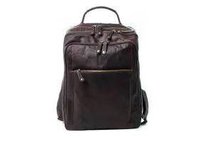Special Surprise Sale Oran - Ob-794 Mike Large 3Section Leather Laptop Backpack - Brandy