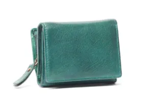 Oran - Rh485 Vikky Small Rfid Leather Wallet W Coin Section - Pine Green Mega Sale Now