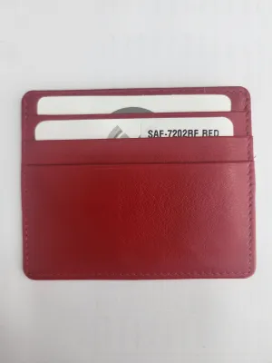 Oran - Saf-7202 Craig Leather Card Holder - Red Today Only Discount Flash Deal Today