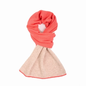 Todays Special Picks Orange And Beige Two-Tone Cashmere Neck Warmer