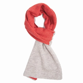Clearance Alert Now Orange And Gray Two-Tone Cashmere Neck Warmer
