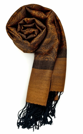 Daily Deal Frenzy Limited Time Hot Deal Pashmina Orange/Black