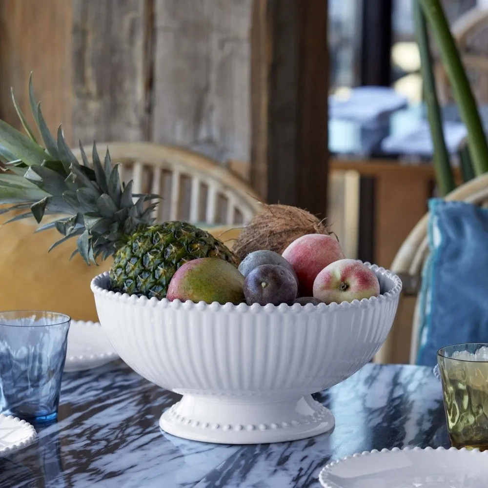 Pearl White Centre Piece Serving Bowl