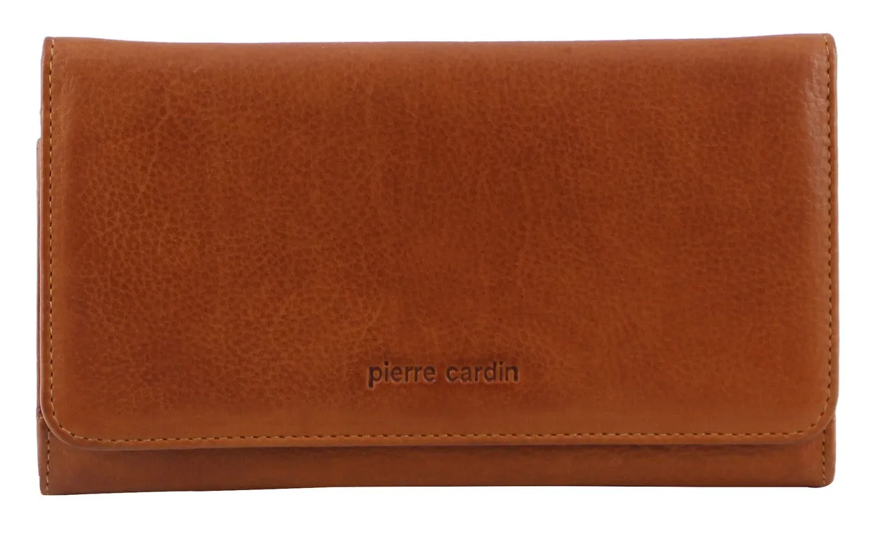 Pierre Cardin Pc1976 Cognac Leather Ladies Wallet Special Savings Today Save More Now