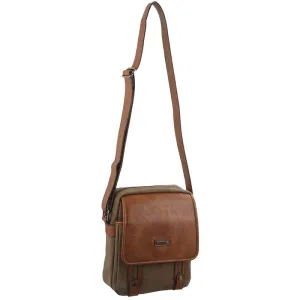 Pierre Cardin - Pc2580 Canvas Crossbody Bag - Brown Instant Discount Hot Offer Inside