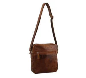 Pierre Cardin - Pc2800 Rustic Leather Crossbody/Ipad Bag - Cognac Flash Deal Alert MustHave Deals