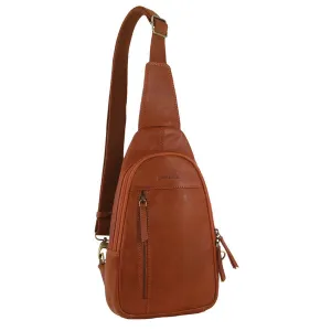 Pierre Cardin - Pc3711 Leather Sling Backpack - Cognac Limited Stock Alert