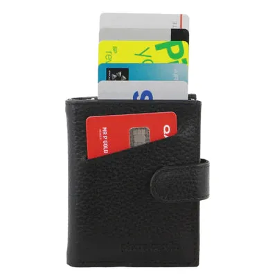 MustShop Sale Pierre Cardin - Vert Leather Wallet W Slider Pc3644- Black