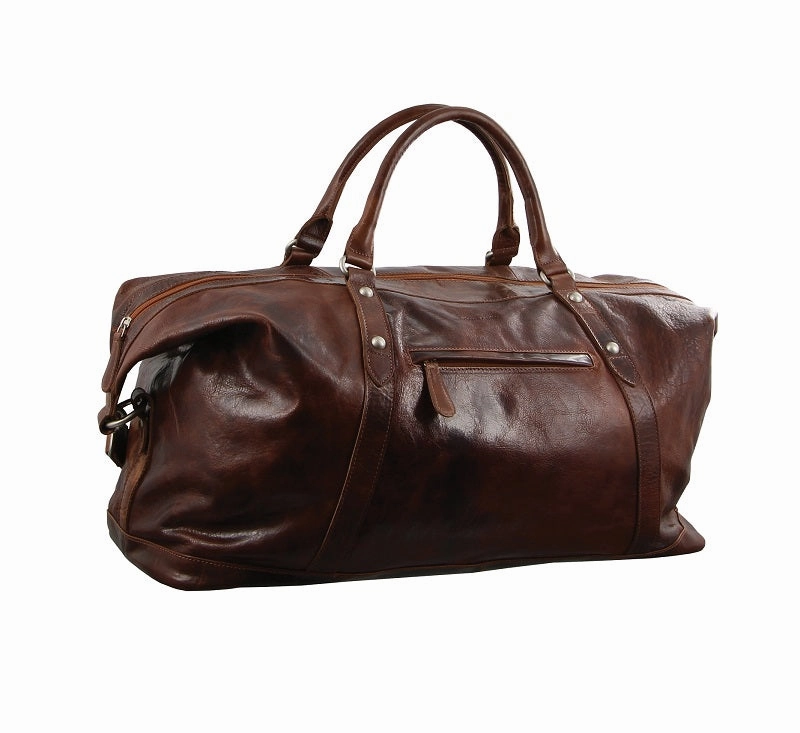 Dont Miss This Offer Pierre Cardin - Pc2824 Rustic Leather Overnight Bag - Cognac
