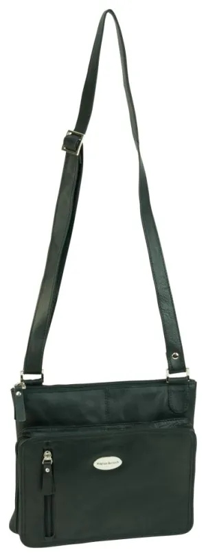 Online Exclusive Offer Franco Bonini. -1308 Leather Crossbody Sling - Black