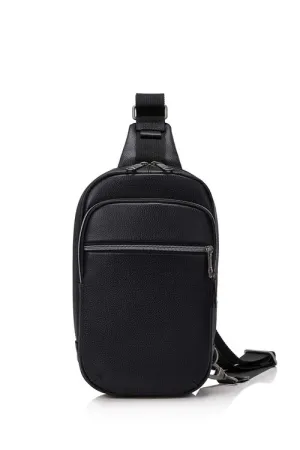 Trending Now Discount Todays Best Deal Samsonite - Classic Leather Sling Bag - Black
