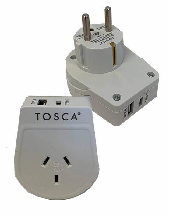 Tosca - Tca060 Usb A C Adaptor Europe And Bali - White Surprise Offer Now