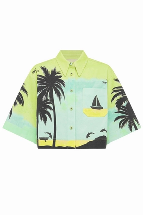 Clearance Event Today Only Discount Alert Sail Away Cropped Shirt