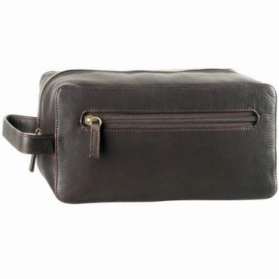 Derek Alexander Leather Toiletry Bag Single Top Zip Weekend Specials