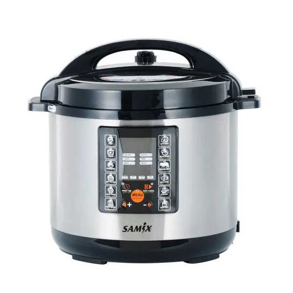 Samix Pressure Cooker,10Lit, 1600Watts, Black & Steel