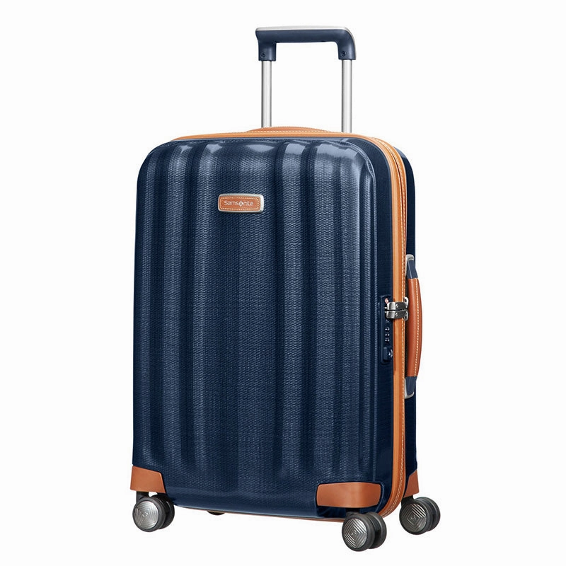 Samsonite - Lite Cube Deluxe 55Cm Small 4 Wheel Hard Suitcase - Midnight Blue Shop Save Big