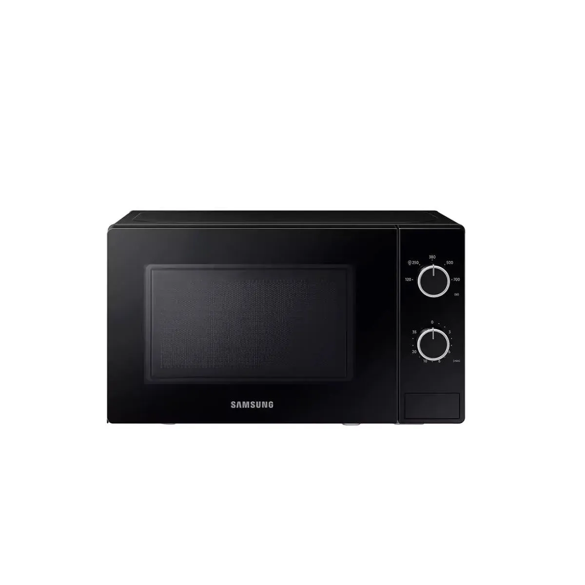 Samsung Microwave Oven, 20Lit, Full Glass Door, Metallic Edge, Dual Dial, 700 Watts, Black