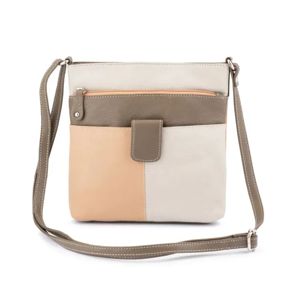 Franco Bonini - 12-242 Ladies Small Leather Shoulder Bag - Bone Multi Shop Hot Deals Shop Grab Offer