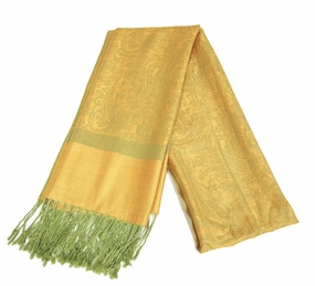Pashmina Gold/Green Mega Sale Now