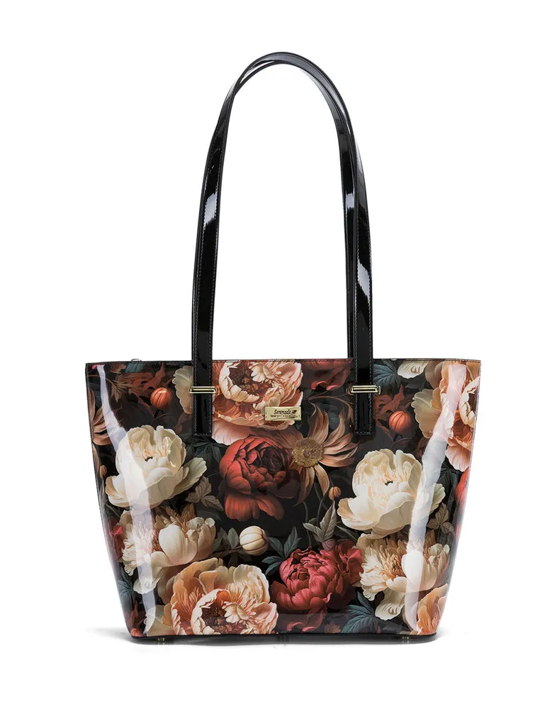 Serenade - Sn97-0817 Elisabetta Large Leather Tote - Floral Flash Deal Alert Exclusive Online Offer