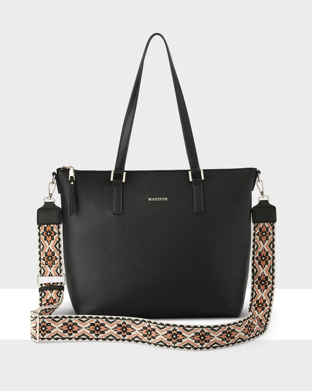 Inga Large Zip Top Tote Bag With Laptop Pocket   Aztec Bag Strap Grab Your Deal Today Hot Offer Frenzy