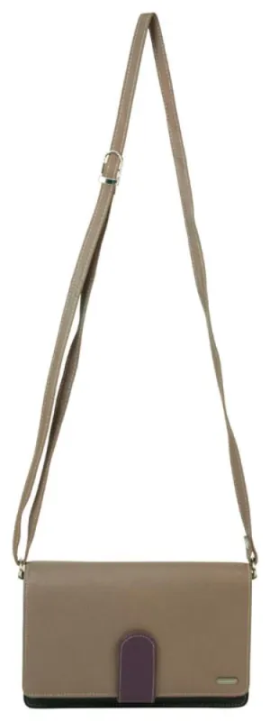 Franco Bonini - 481A Leather Organised Handbag/Wallet - Stone/Multi Special Price Offer Price Drop Frenzy