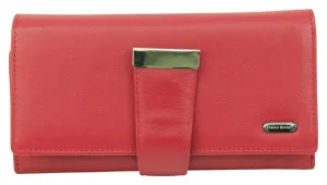 Franco Bonini - 4207 Ladies Leather Wallet - Red Gift Sale Event Grab It Fast