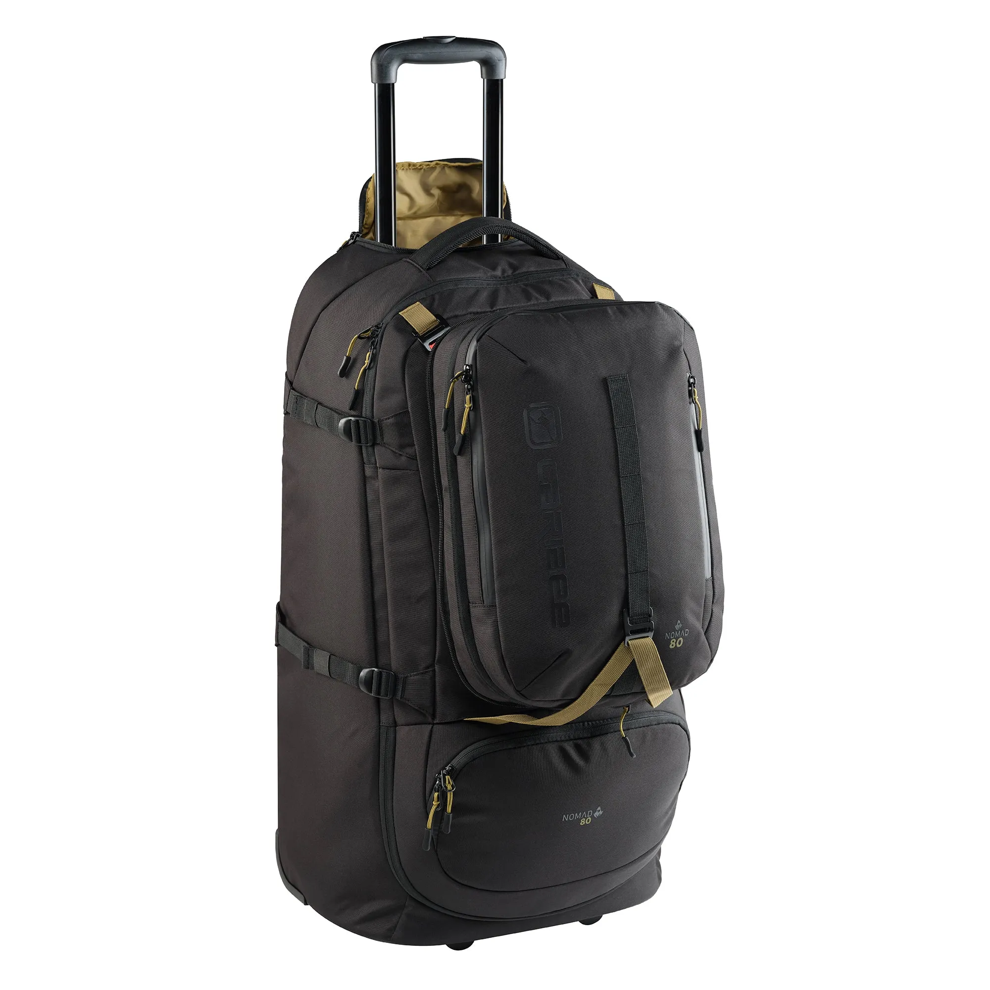 Big Savings Alert Caribee - Nomad 80L Rpet Backpack W Wheels And Daypack - Black
