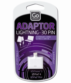 Go Travel Accessories - 30 Pin Lightning Adaptor - White Shop Hot Deals Big Hot Sale