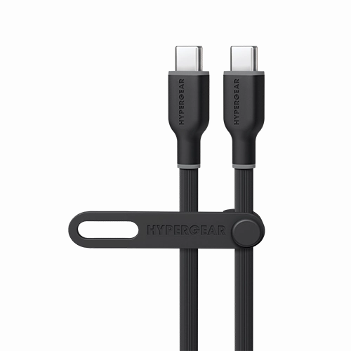 Flexi Pro Usb-C To Usb-C Soft-Touch Silicone Fast Charge Cable | 15Ft | Black Trending Savings Now