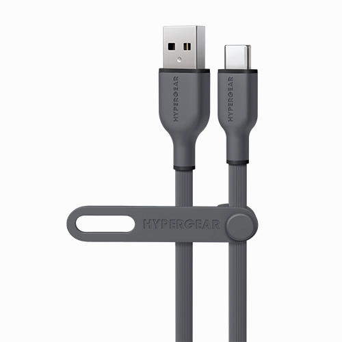 Flexi Pro Usb To Usb-C Soft-Touch Silicone Charge & Sync Cable | 6Ft | Gray Todays Special Savings Todays Steal