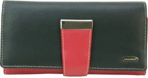 Mega Hot Offer Franco Bonini - 4207 Ladies Large Leather Wallet - Black/Multi
