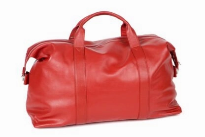 Oran - A-9929 Weekender Soft Leather Overnight Bag - Red MustHave Gift Ideas Save Big Today