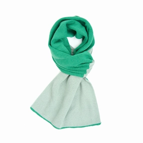 Limited Stock Deals Dont Miss This Offer Green Two-Tone Solid Cashmere Neck Warmer