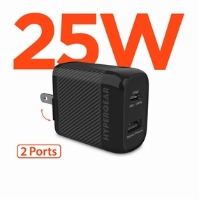 Speedboost 25W Usb-C & 12W Usb Wall Charger With Pd/Pps | Black New Arrival Discount Sweet Deal Inside