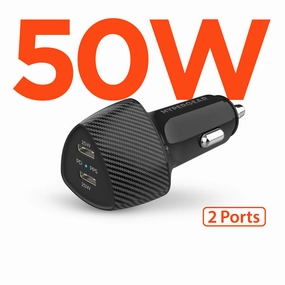 Todays Mega Savings Speedboost 25W Usb-C Pd   20W Usb-C Pd Fast Car Charger With Pps | Black