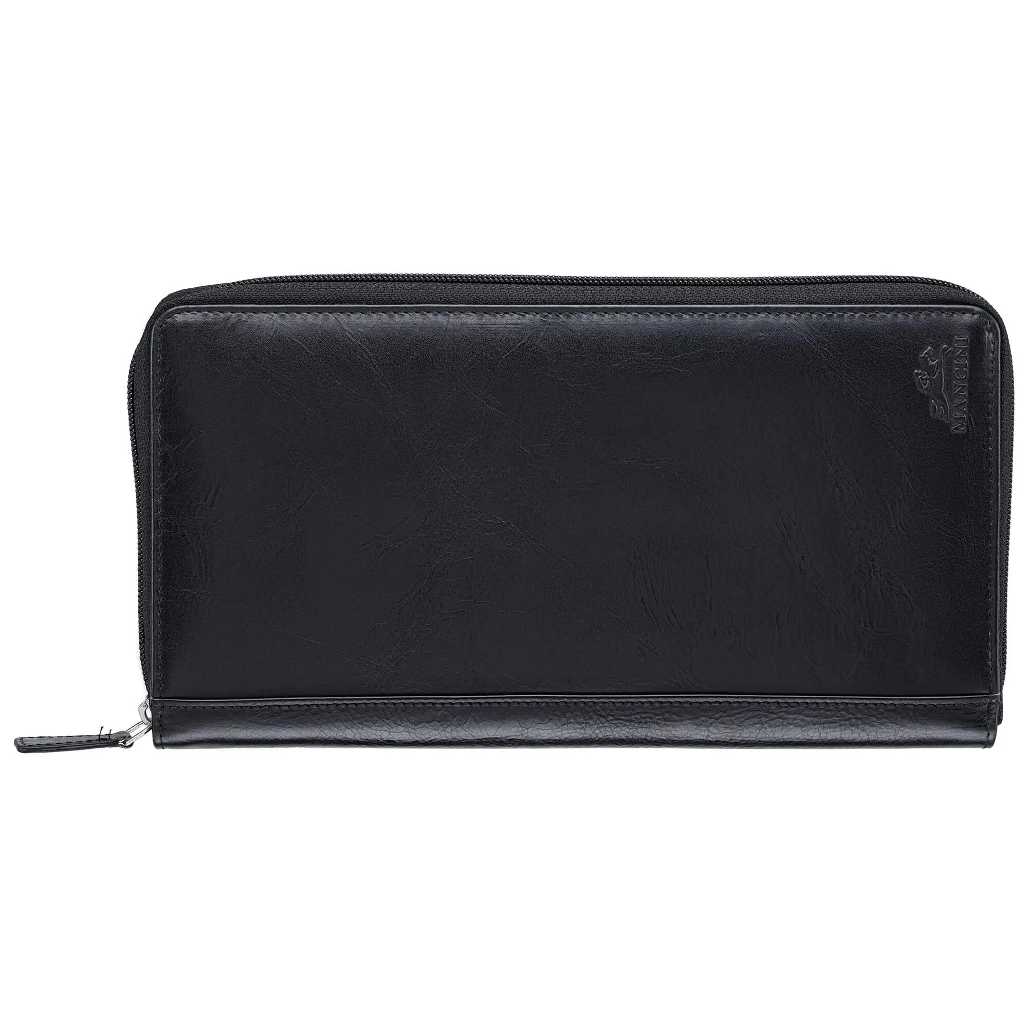 Mancini Leather Rfid Secure Deluxe Passport / Travel Organizer Grab It Fast