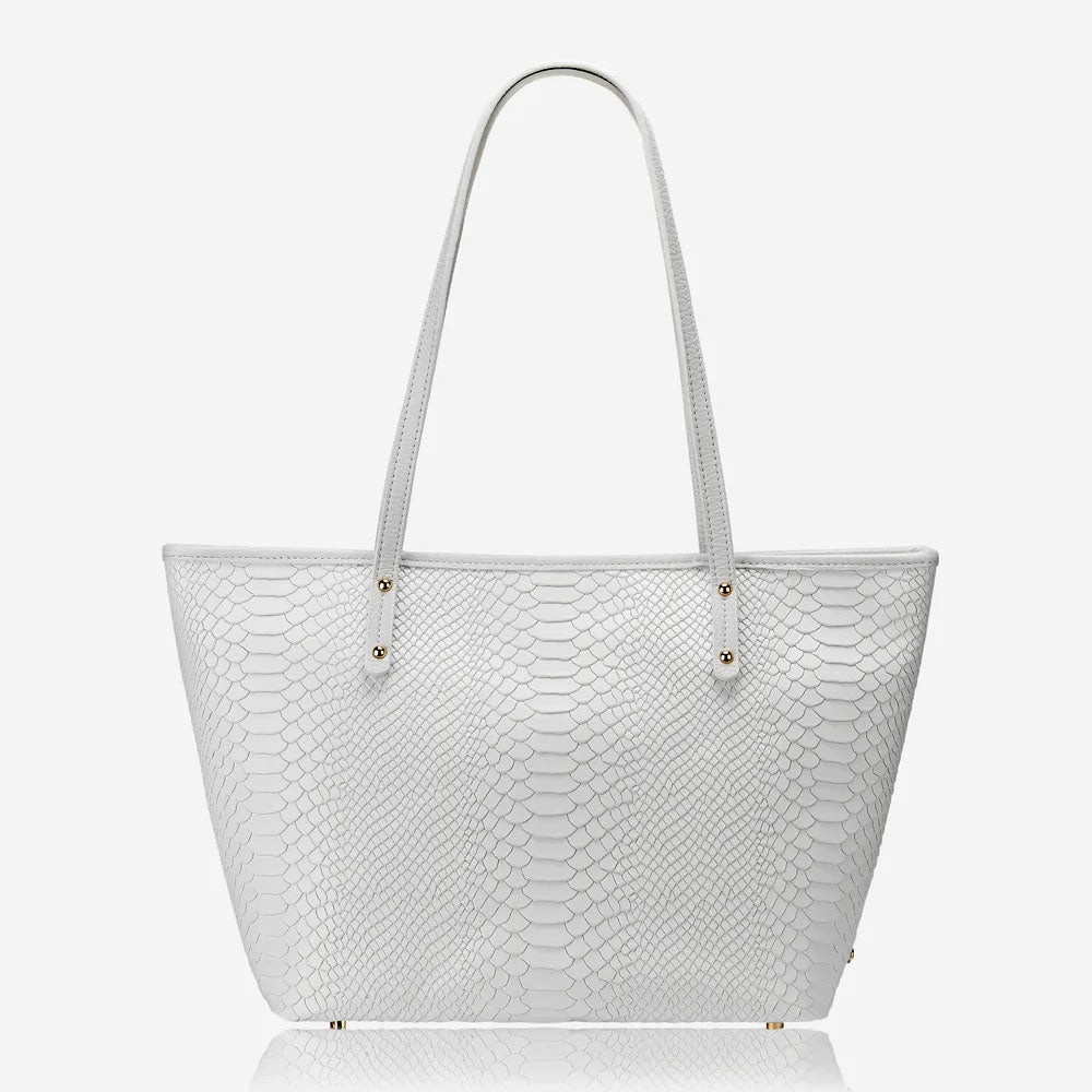 Gigi New York Zip Taylor Tote Embossed Python Leather Limited Time Offer