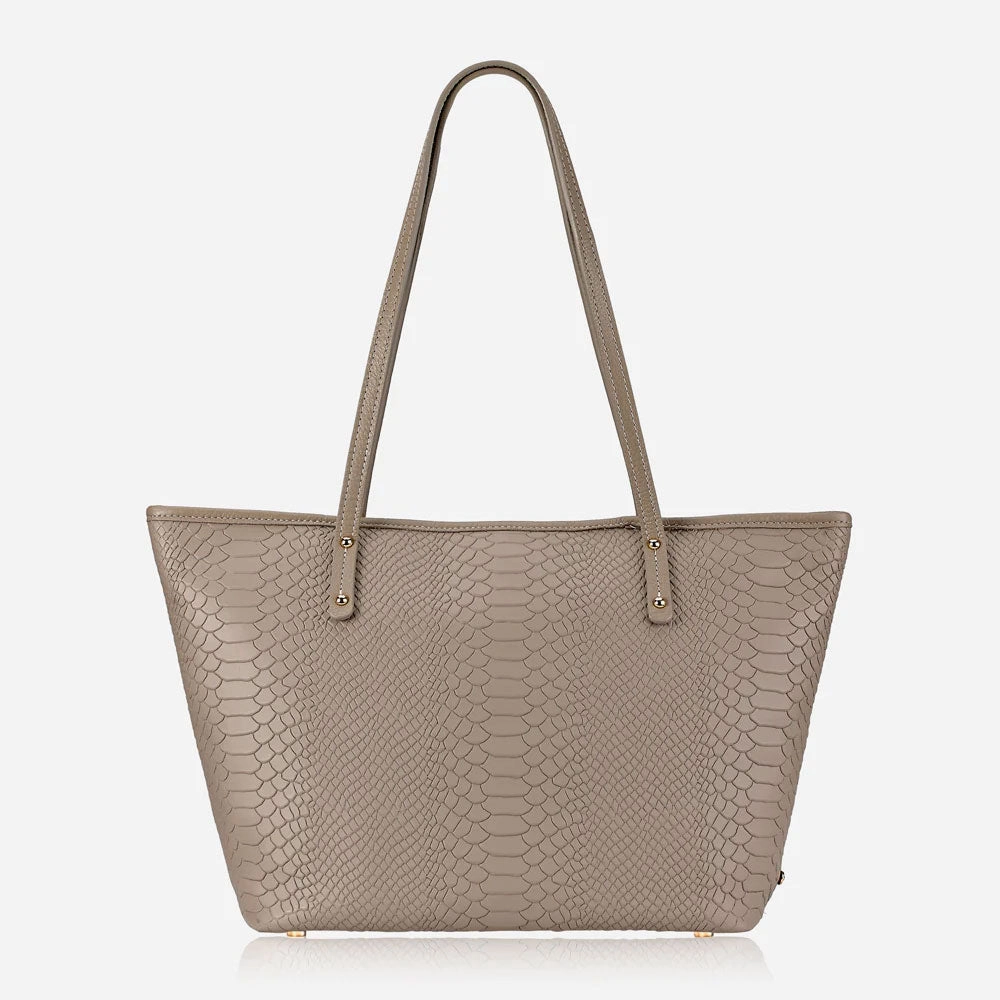 Instant Deal Today Gigi New York Zip Taylor Tote Embossed Python Leather