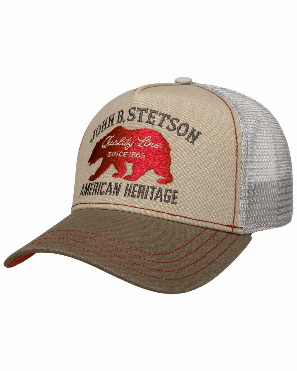 Big Price Drop Stetson Jbs Bear Beige Trucker Cap