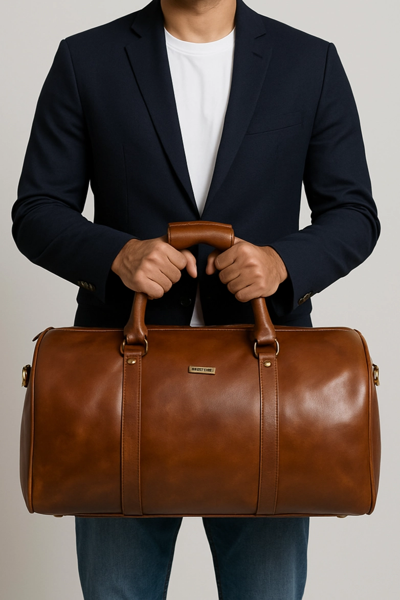 Sylvester - Crushed Tan Leather Cabin Bag MustHave Deals Trending Today Steal