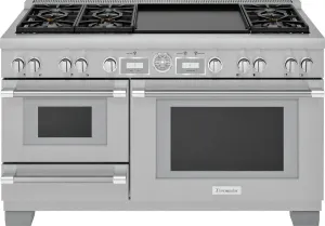 *Thermador Pro Grand 60" 6 Star Burner & Griddle SS Dual Fuel Range PRD606WESG