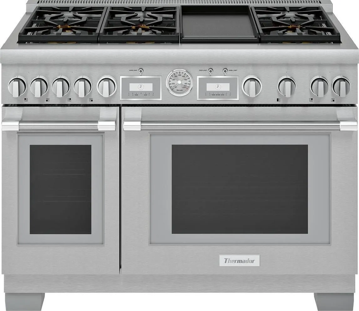 Thermador Pro Grand PRG486WDG 48" 6 Sealed Star Burners Pro-Style Gas Range Pics