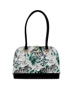 Limited Time Steal Hot Offer Inside Serenade - Sn45-0758 Large Leather Handbag - Zebra