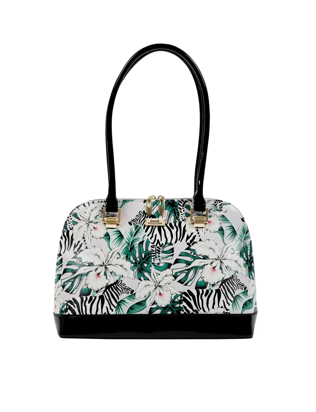 Limited Time Steal Hot Offer Inside Serenade - Sn45-0758 Large Leather Handbag - Zebra