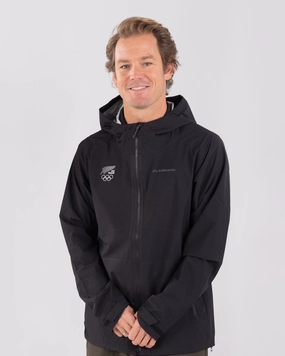 Special Savings Today Hot Offer Ending Soon Men'S Trailhead Stretch Rain Jacket - Black | New Zealand Team Supporters Collection